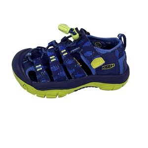Boys Youth Keen Sandals Newport H2 Waterproof Shoes Blue Lime Green Size 10